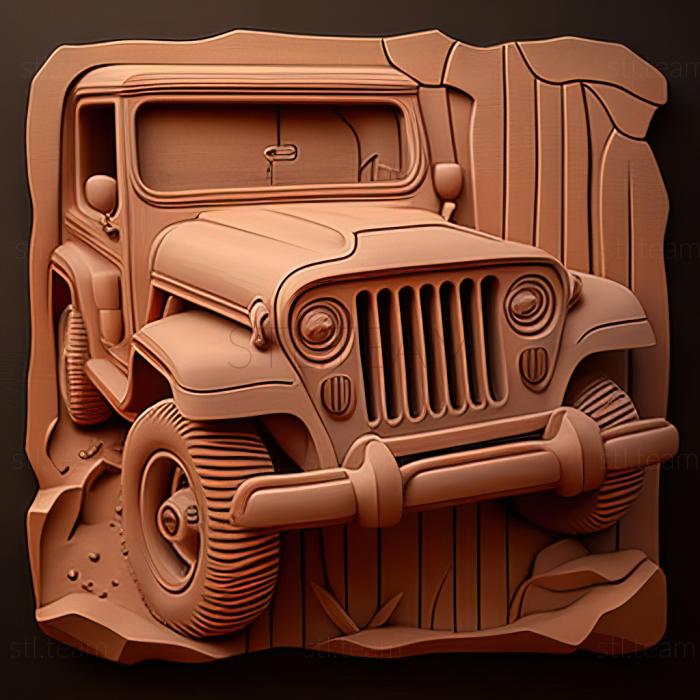 3D model Jeep CJ (STL)